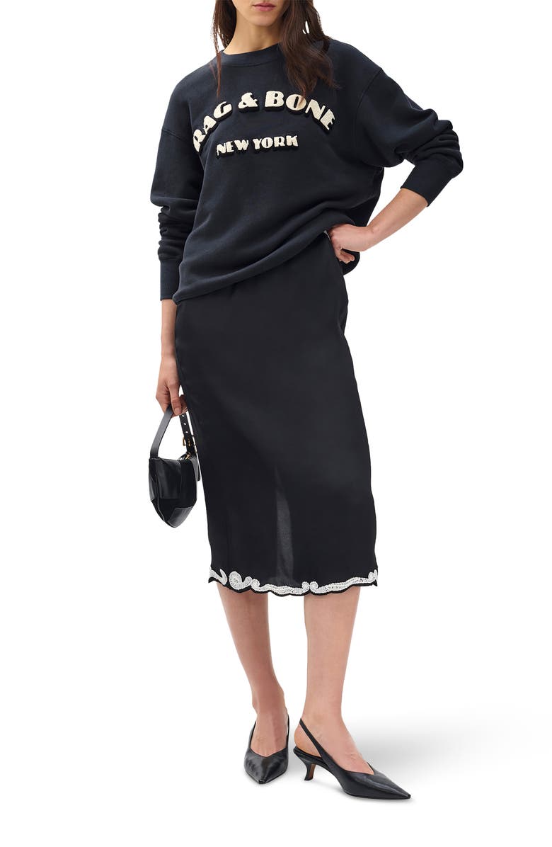 rag & bone Oversize Logo Graphic Sweatshirt, Alternate, color, 