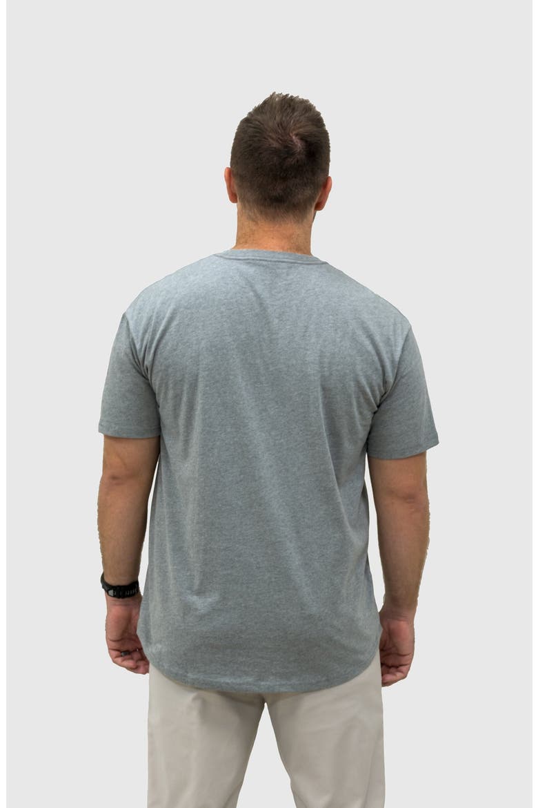 Curved Hem Crew Neck T-Shirt, Alternate, color, Heather Gray