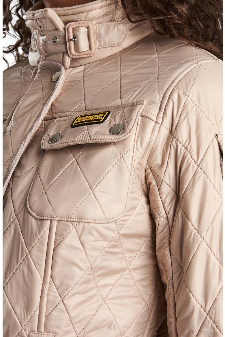 Water Resistant Polarquilt Moto Jacket, Alternate, color, OYSTER