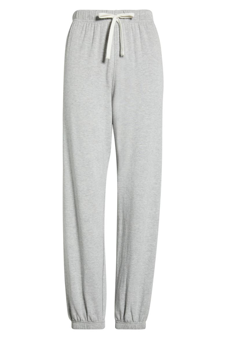 Andie Oversized Modal Fleece Sweatpants, Alternate, color, HEATHER GREY