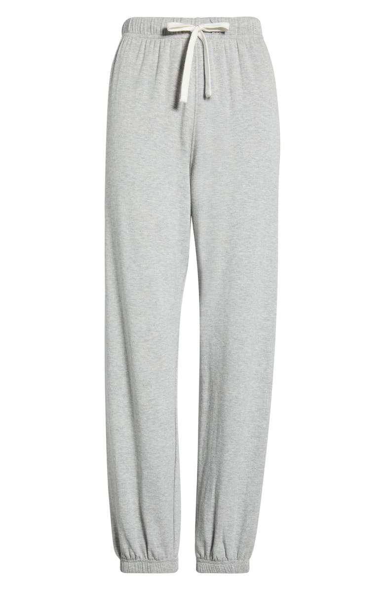 SPLITS59 Andie Oversized Modal Fleece Sweatpants, Alternate, color, Heather Grey