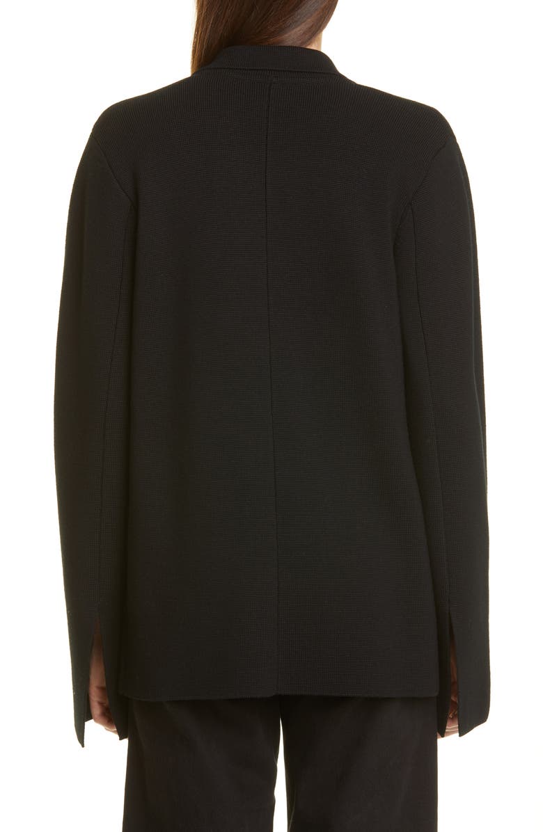 TOTEME Double Breasted Wool Knit Blazer, Alternate, color, 