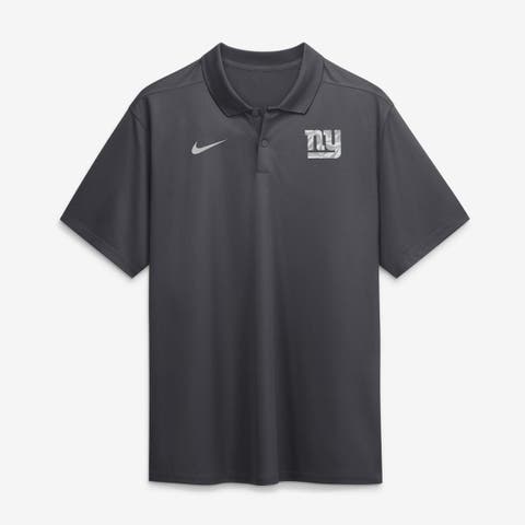 Men's Nike Anthracite New York Giants Fractal Logo Victory Dri-FIT Polo