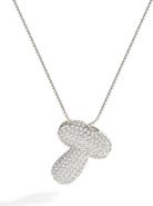 Mint & Lily Pave Bubble Initial Necklace