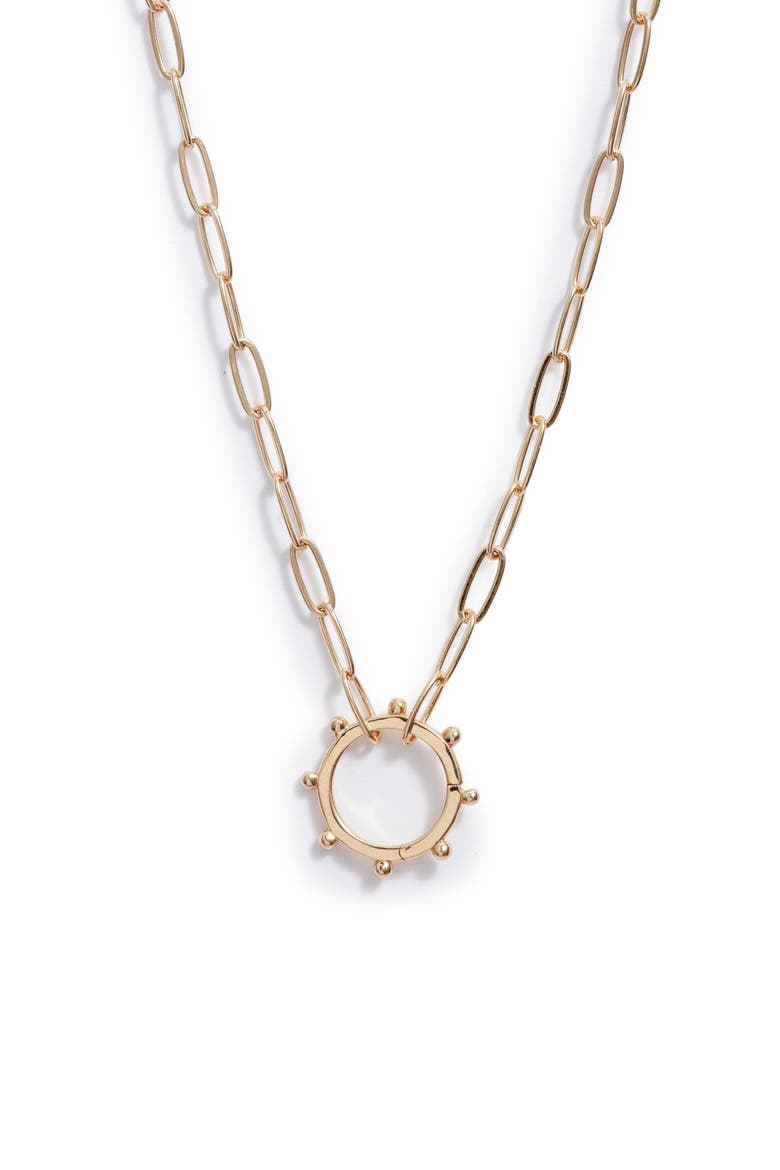 Dew Drop Marine Pendant Necklace, Main, color, YELLOW GOLD