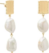 Murkani Aphrodite Goddess Hanging Pearl Earrings
