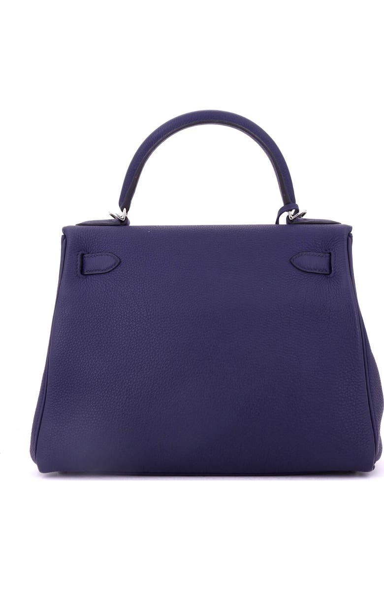 Pre-Owned Hermes Kelly Handbag Blue Togo with Palladium Hardware 28, Alternate, color, Bleu Encre