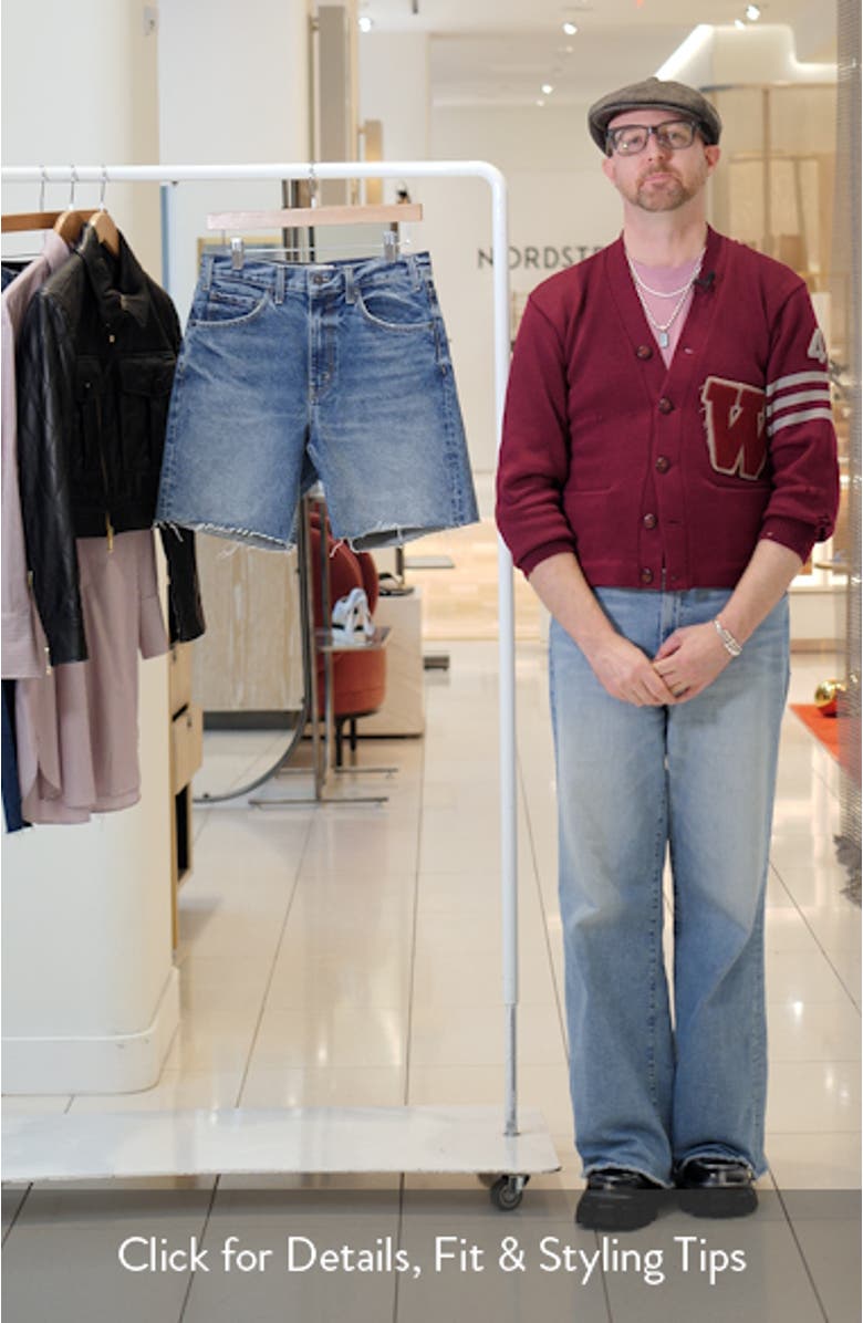 Russel Frayed Denim Shorts, sales video thumbnail