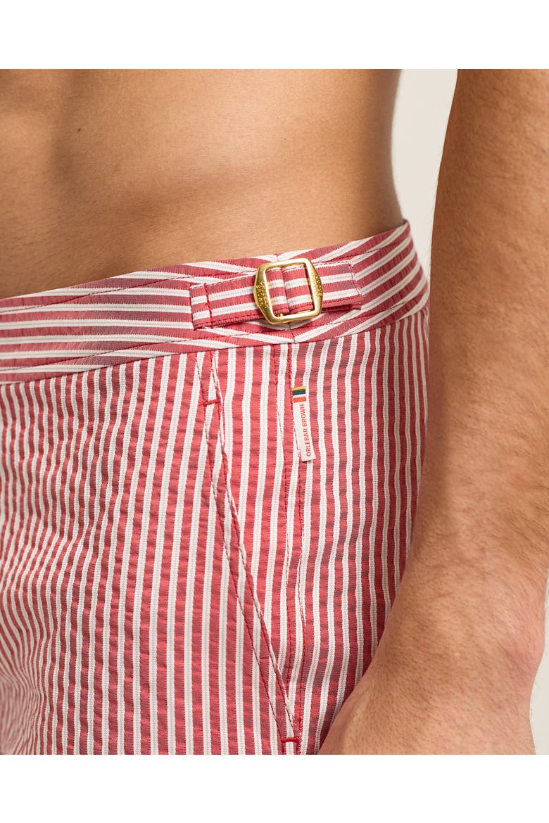 Bulldog Tailored-Fit Swim Shorts, Alternate, color, Dark Vermillion