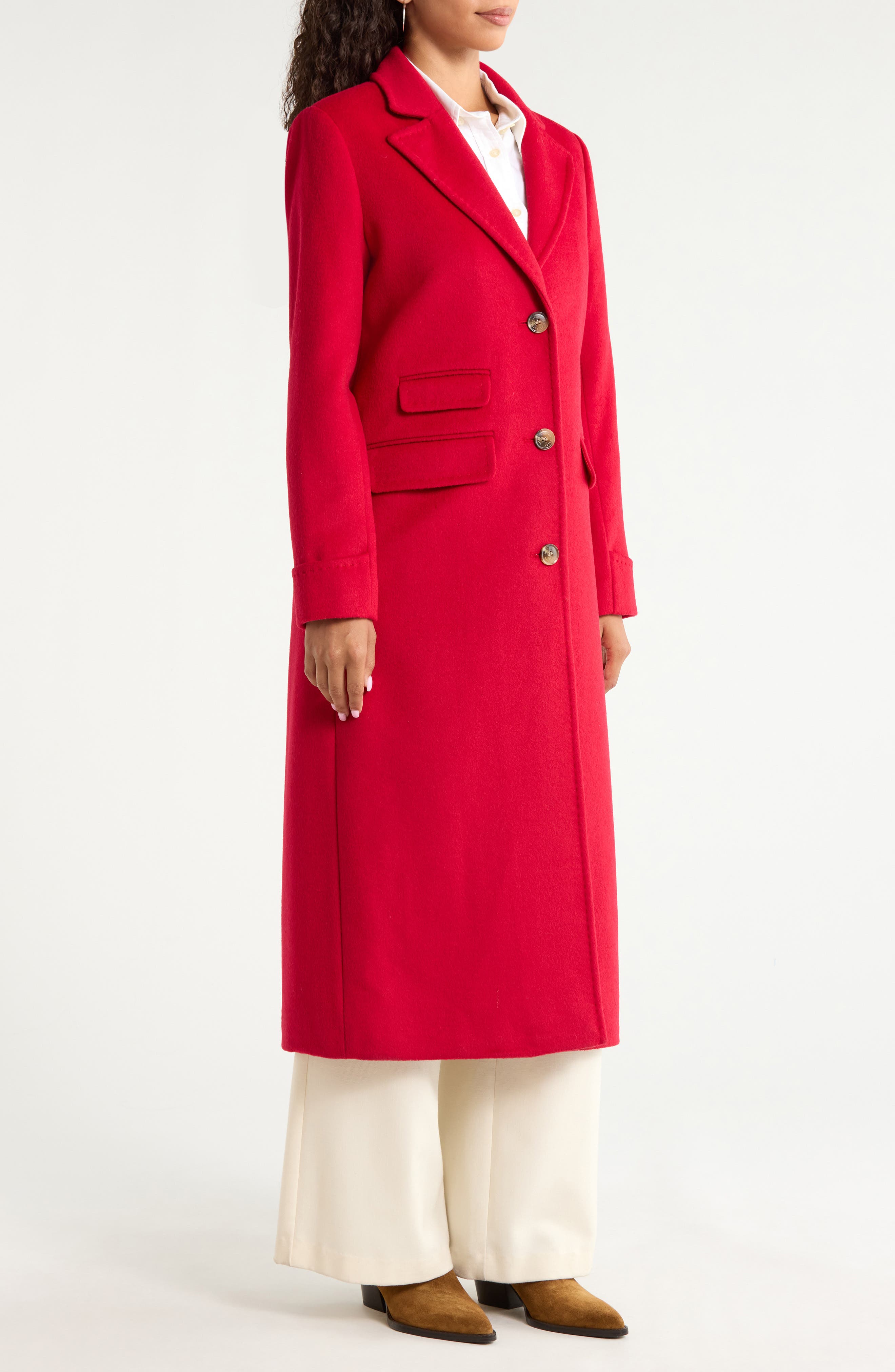 Женские куртки Lauren Ralph Lauren Longline Wool Blend Reefer Coat — фото 3