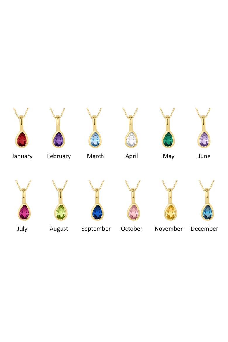 Teardrop Birthstone Pendant Necklace, Alternate, color, GOLD / DECEMBER