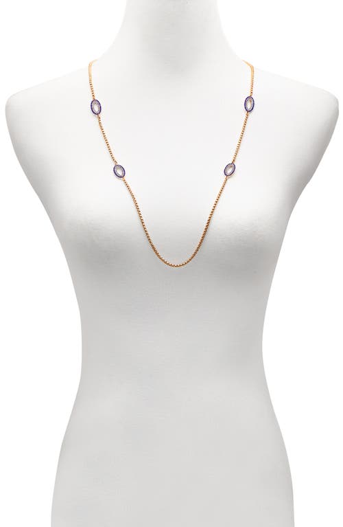 Vince Camuto Pavé Station Necklace In Gold Tone