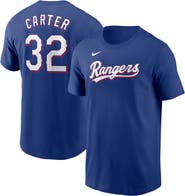 Nike Men's Nike Evan Carter Royal Texas Rangers Fuse Name & Number T-Shirt