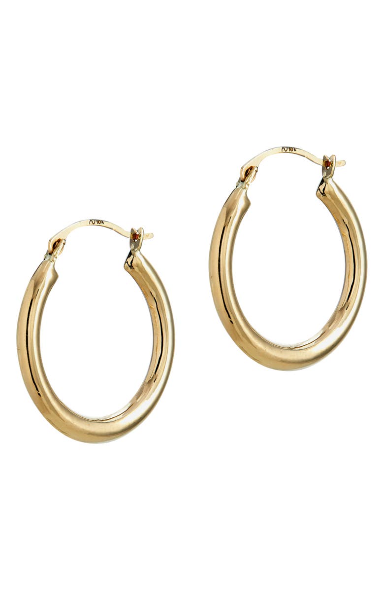 SAVVY CIE JEWELS 10K Gold Vermeil 10mm Hoop Earrings, Main, color, Yellow