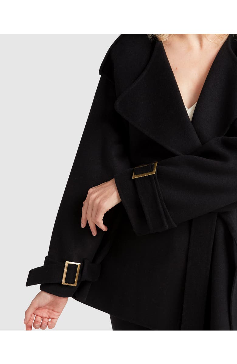 Belle & Bloom Let Me Go Collarless Coat, Alternate, color, Black