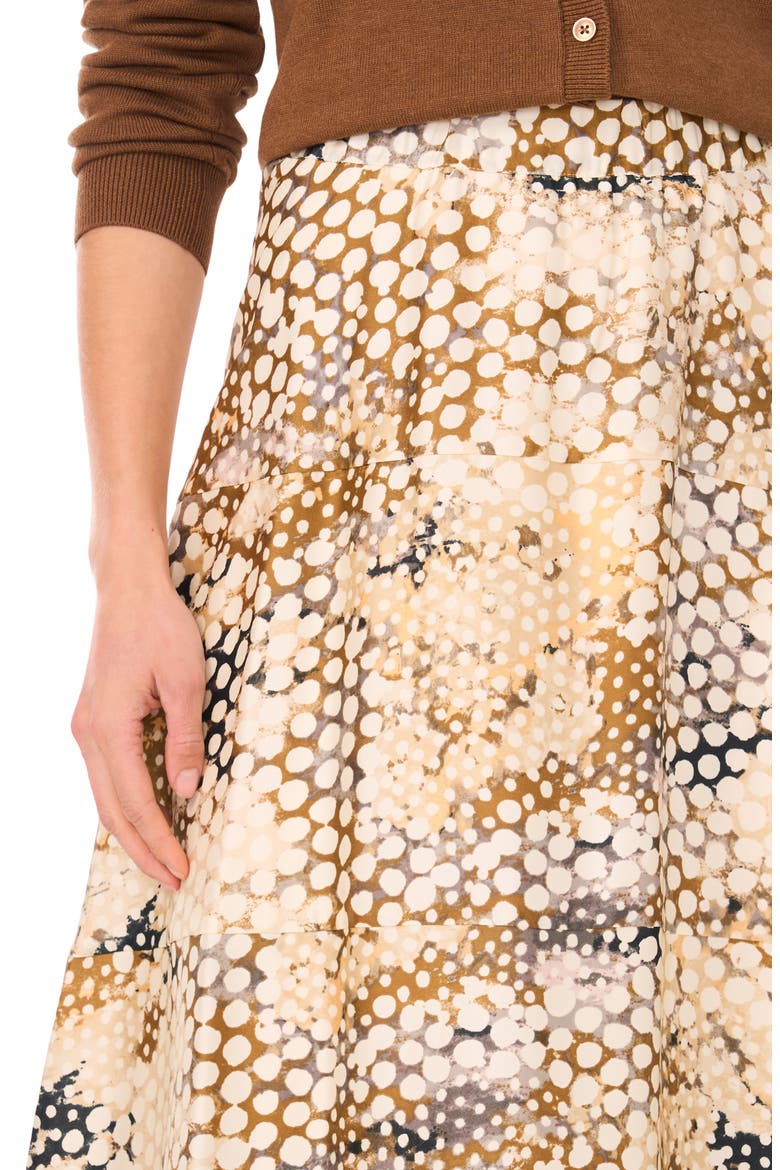 Elastic Waist Full Skirt, Alternate, color, TOBACCO BROWN