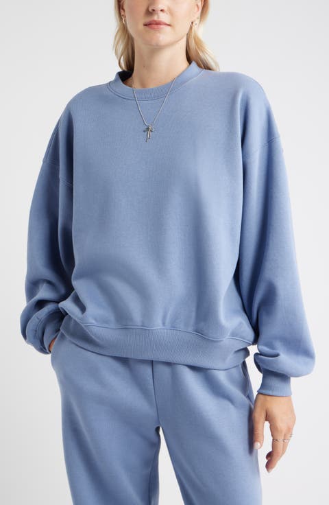 Relaxed Cotton Blend Sweatshirt