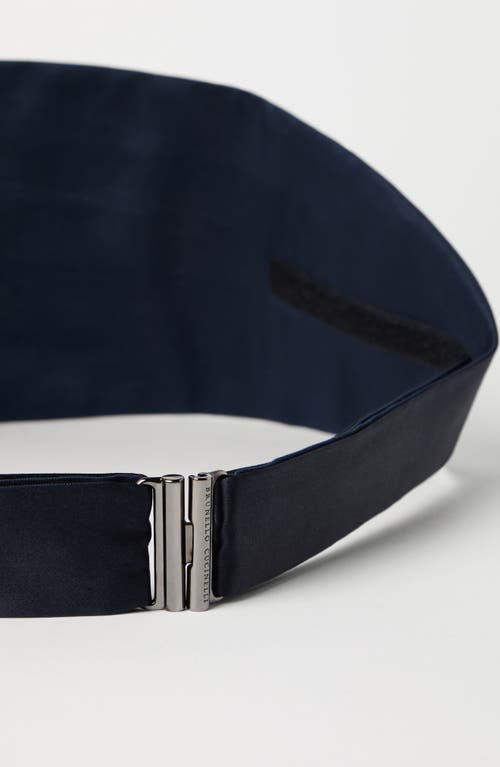 Brunello Cucinelli Silk And Cotton Satin Cummerbund In Black