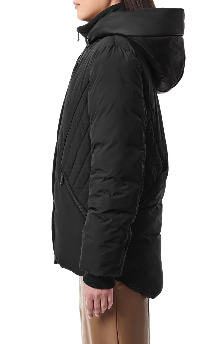 Bernardo Shiny Hood Heavyweight Puffer Jacket with Bib, Alternate, color, 
