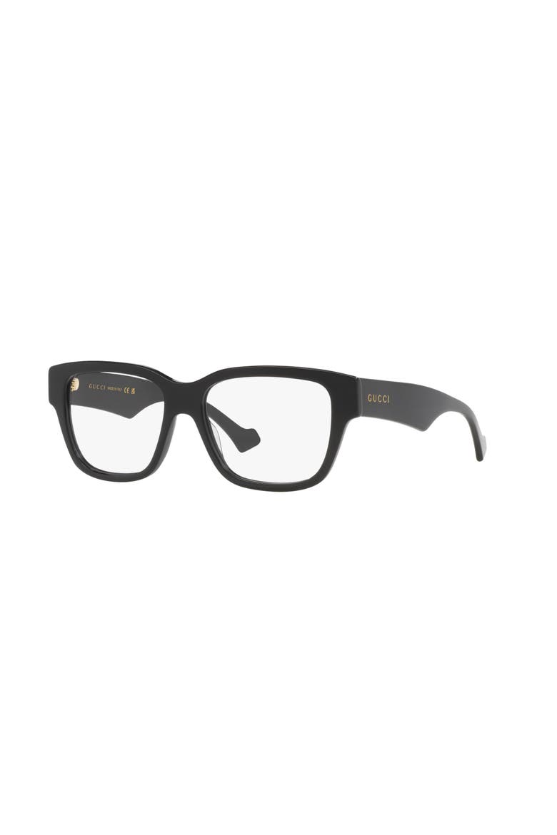 55mm Square optical glasses, Main, color, Black