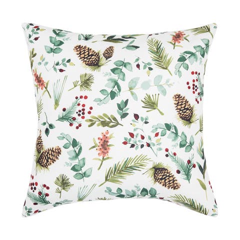 Jovie Pinecone Lodge Indoor/Outdoor Accent Pillow, 18" x 18"