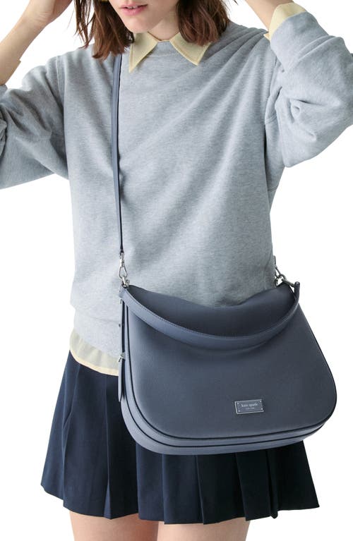 Kate Spade New York Large Liv Pebble Leather Hobo Bag In Gray