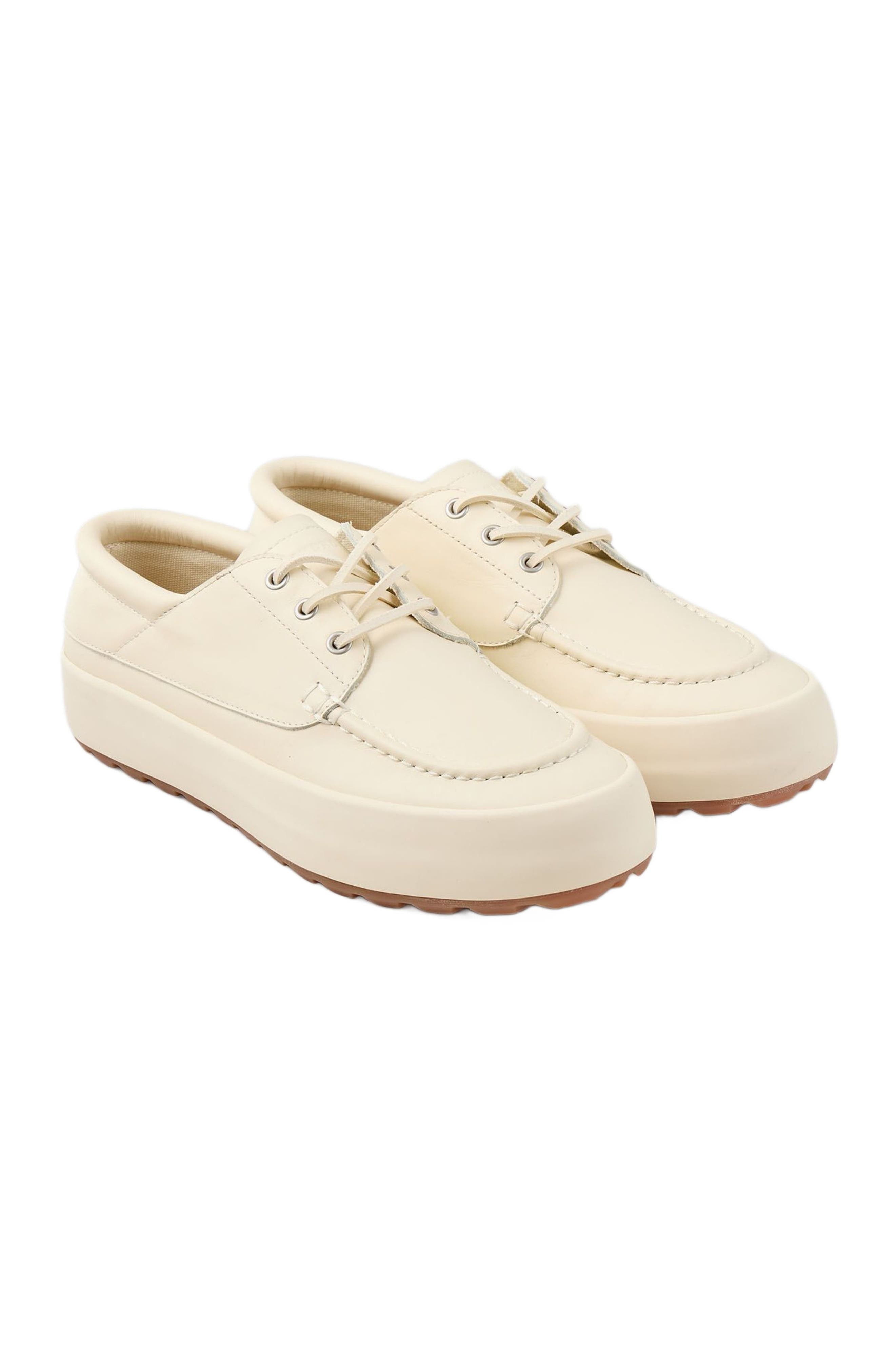 SANDRO Leather boat shoes, Alternate, color, 
