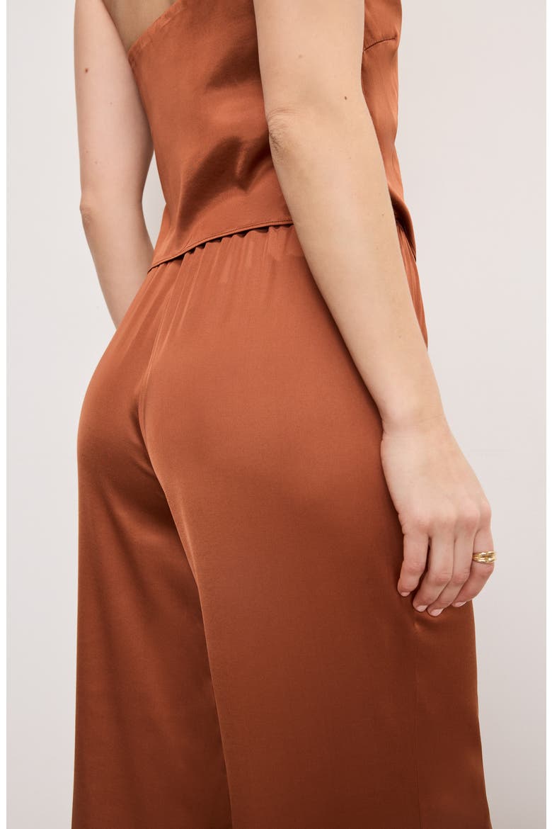 Satin Pull-On Pants, Alternate, color, COPPER004