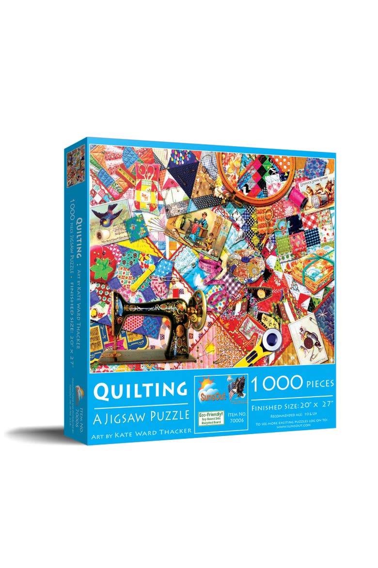 Quilting 1000 piece Jigsaw Puzzle for Adults, Main, color, Multicolor