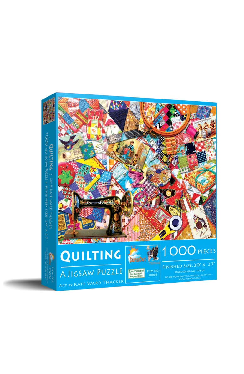 Sunsout Quilting 1000 piece Jigsaw Puzzle for Adults, Main, color, Multicolor