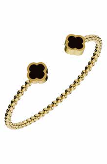 GABI RIELLE Clover Flex Cuff Bracelet