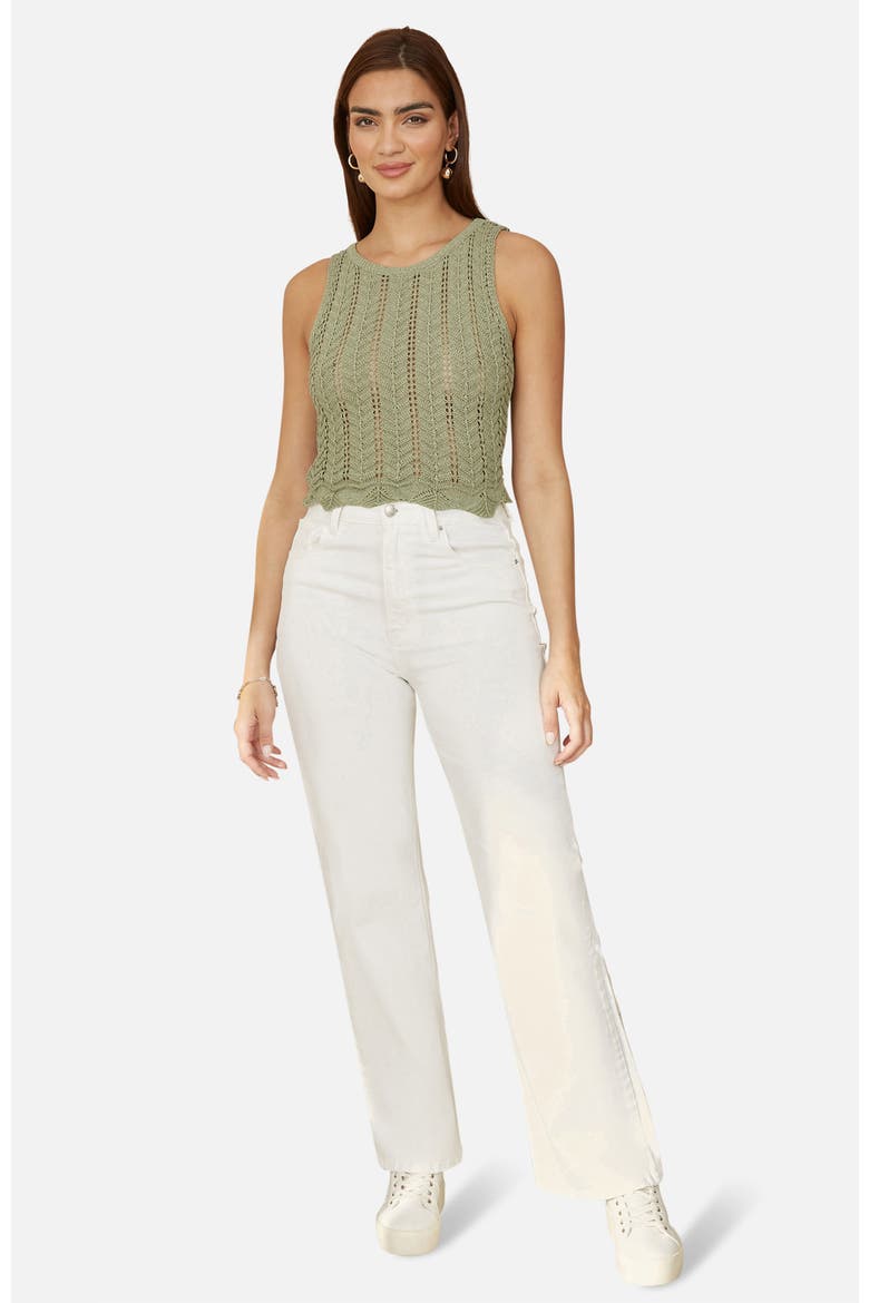 Crochet Knitted Tank Top, Alternate, color, Sage Green