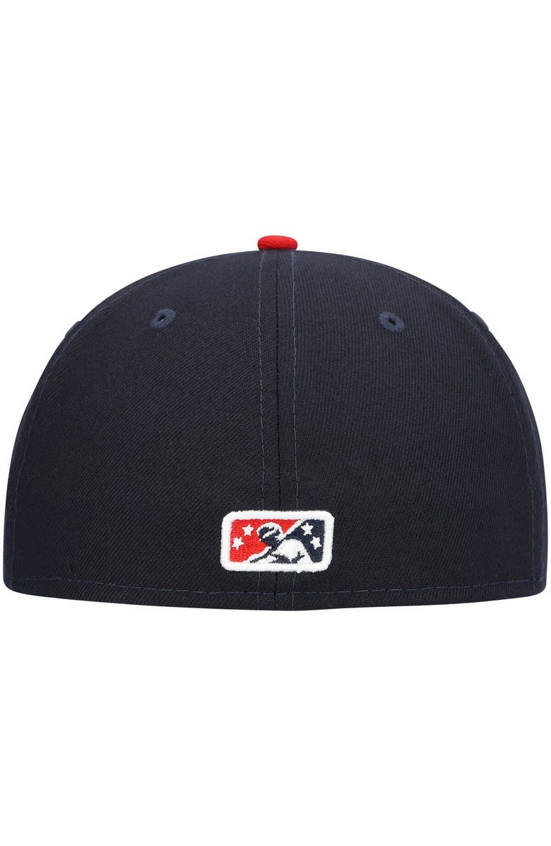 New Era Men's New Era Navy Memphis Redbirds Authentic Collection Road 59FIFTY Fitted Hat, Alternate, color, 