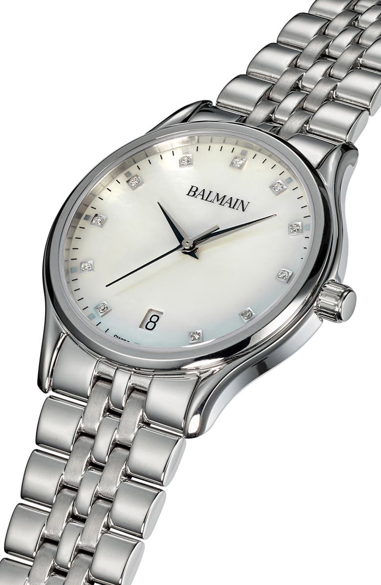 BALMAIN WATCHES Beleganza Diamond Bracelet Watch, 32mm, Alternate, color, Stainless Steel