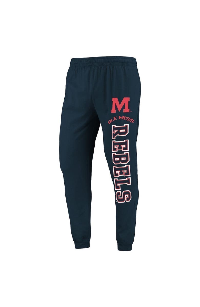 CONCEPTS SPORT Men's Concepts Sport Navy/Charcoal Ole Miss Rebels Meter Long Sleeve Hoodie T-Shirt & Jogger Pants Set, Alternate, color, 