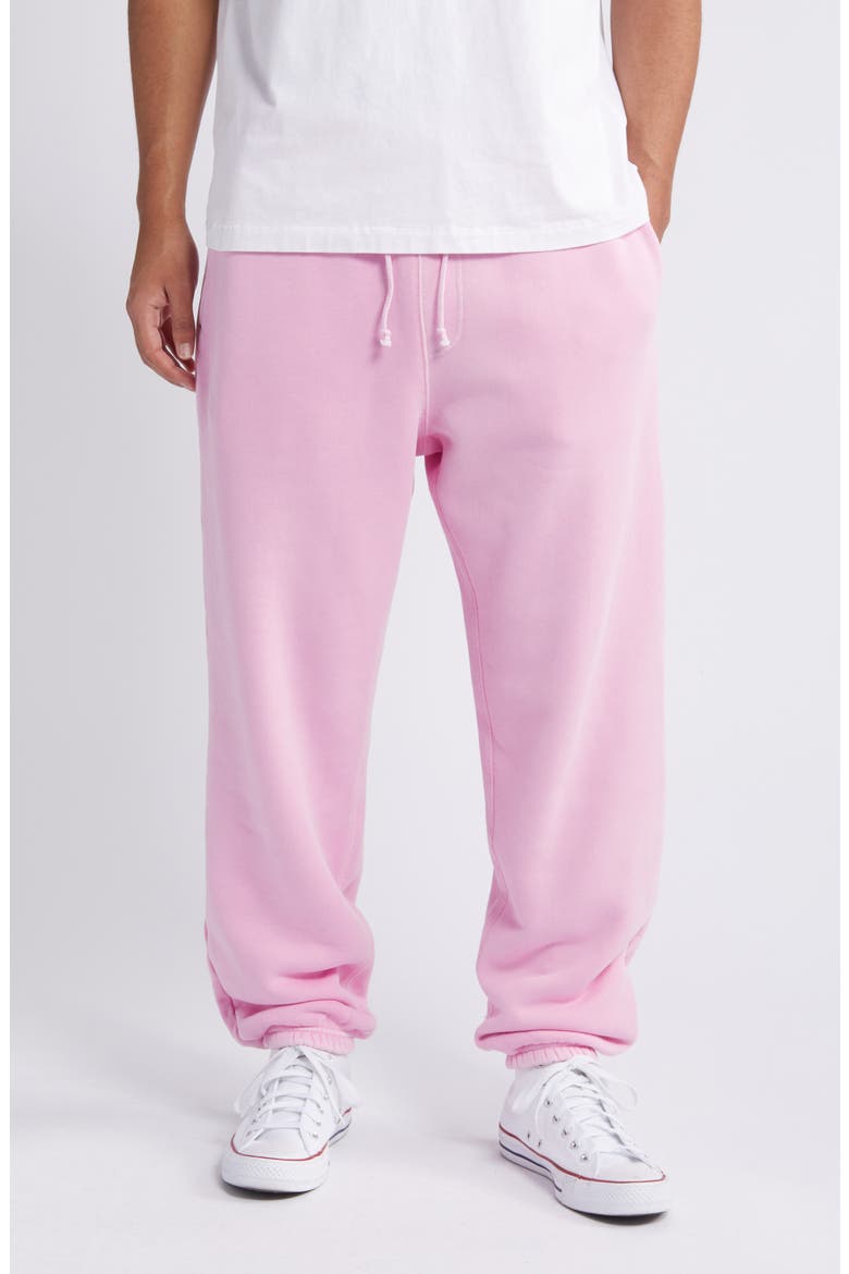 Core Organic Cotton Brushed Terry Sweatpants, Main, color, VINTAGE PINK