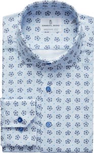 Emanuel Berg Modern Fit 4 Flex Stretch Knit Button-Up Shirt