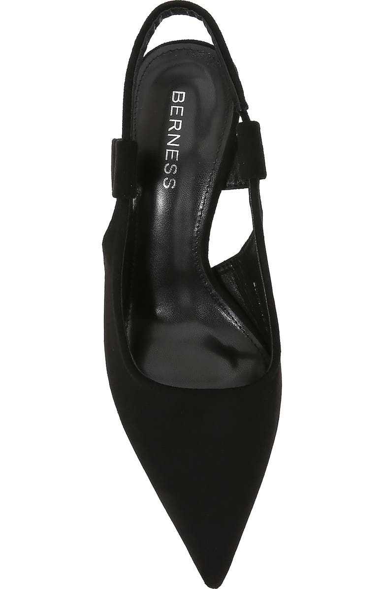 BERNESS Faux Suede Slingback Stiletto Pump, Alternate, color, Black