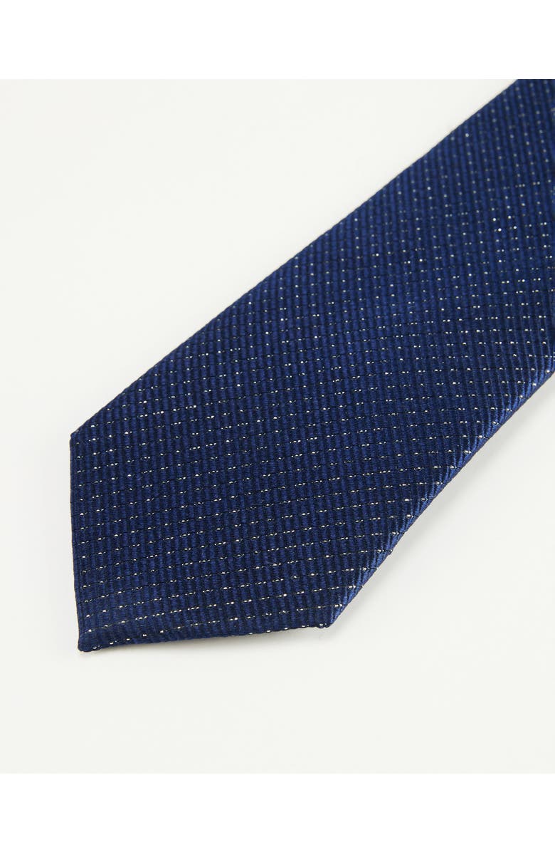 Knottery & Co Grid Light Silk Jacquard Tie, Alternate, color, Navy