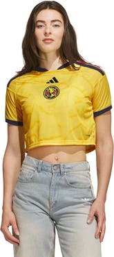 adidas Women's adidas Yellow Club America 2026/27 Home Cropped Replica Jersey