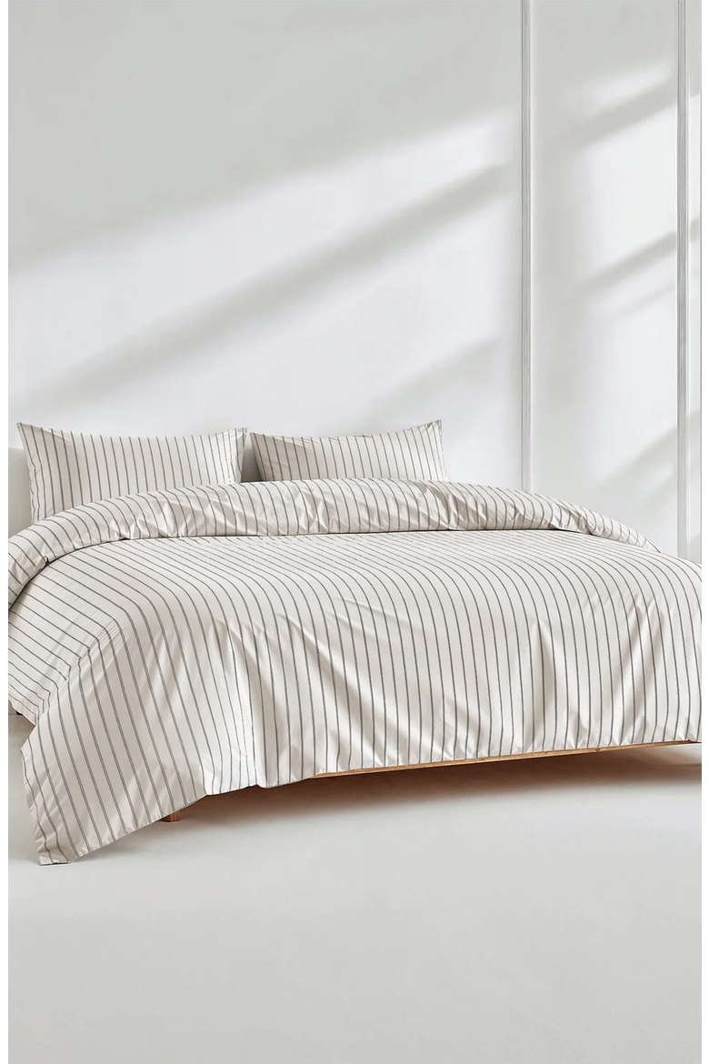 Luxe Australian Sateen Pillowcase Set, Alternate, color, Black Mini Stripes