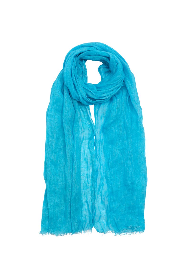 Linen Scarf, Main, color, Perfect Turquoise