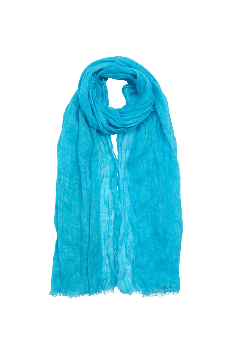 Polo Ralph Lauren Linen Scarf, Main, color, Perfect Turquoise