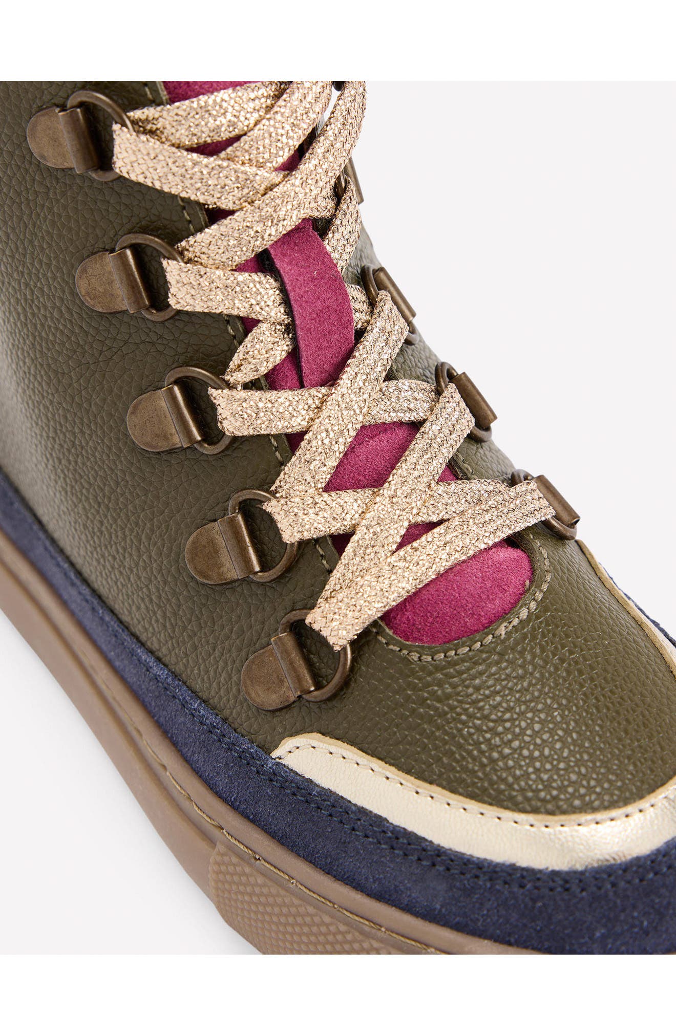Kids' Lace-Up Boot, Alternate, color, GREEN MULTI