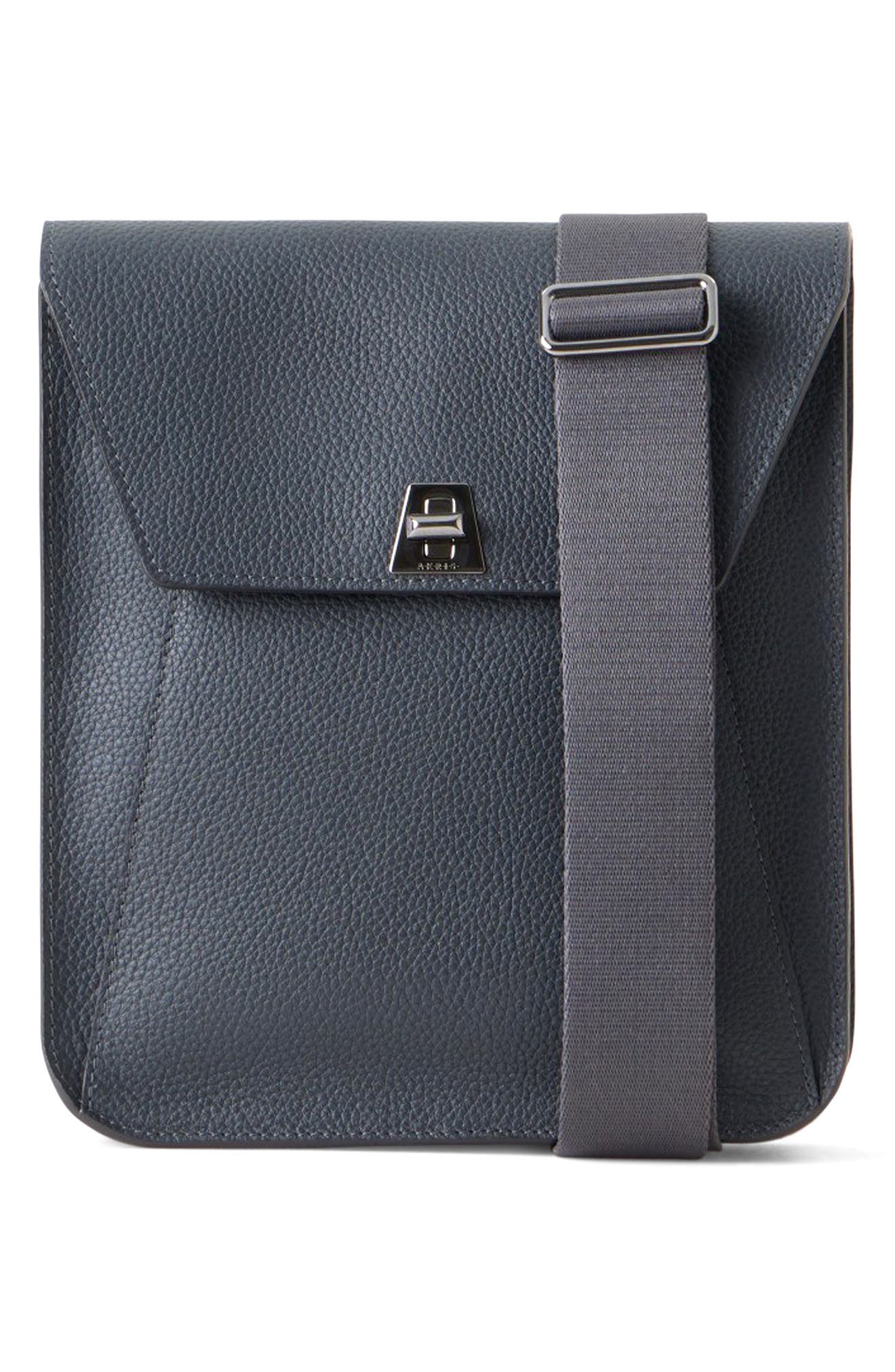 Small Anouk Leather Crossbody Bag, Main, color, GRAPHITE