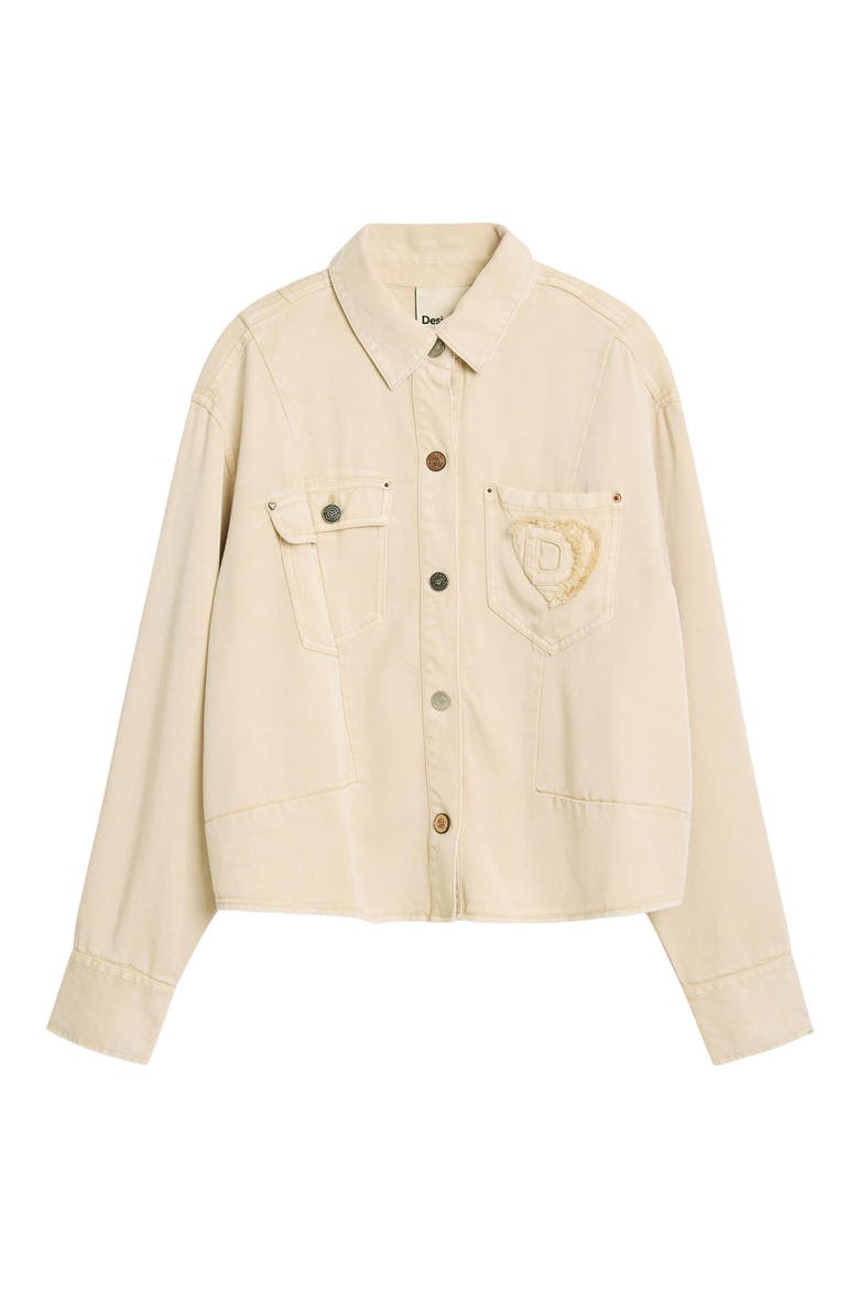 Denim Trucker Jacket, Alternate, color, OFF WHITE