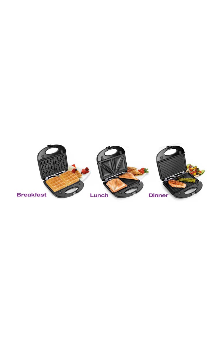 Salton 3 in 1 Grill, Sandwich & Waffle Maker, Alternate, color, 