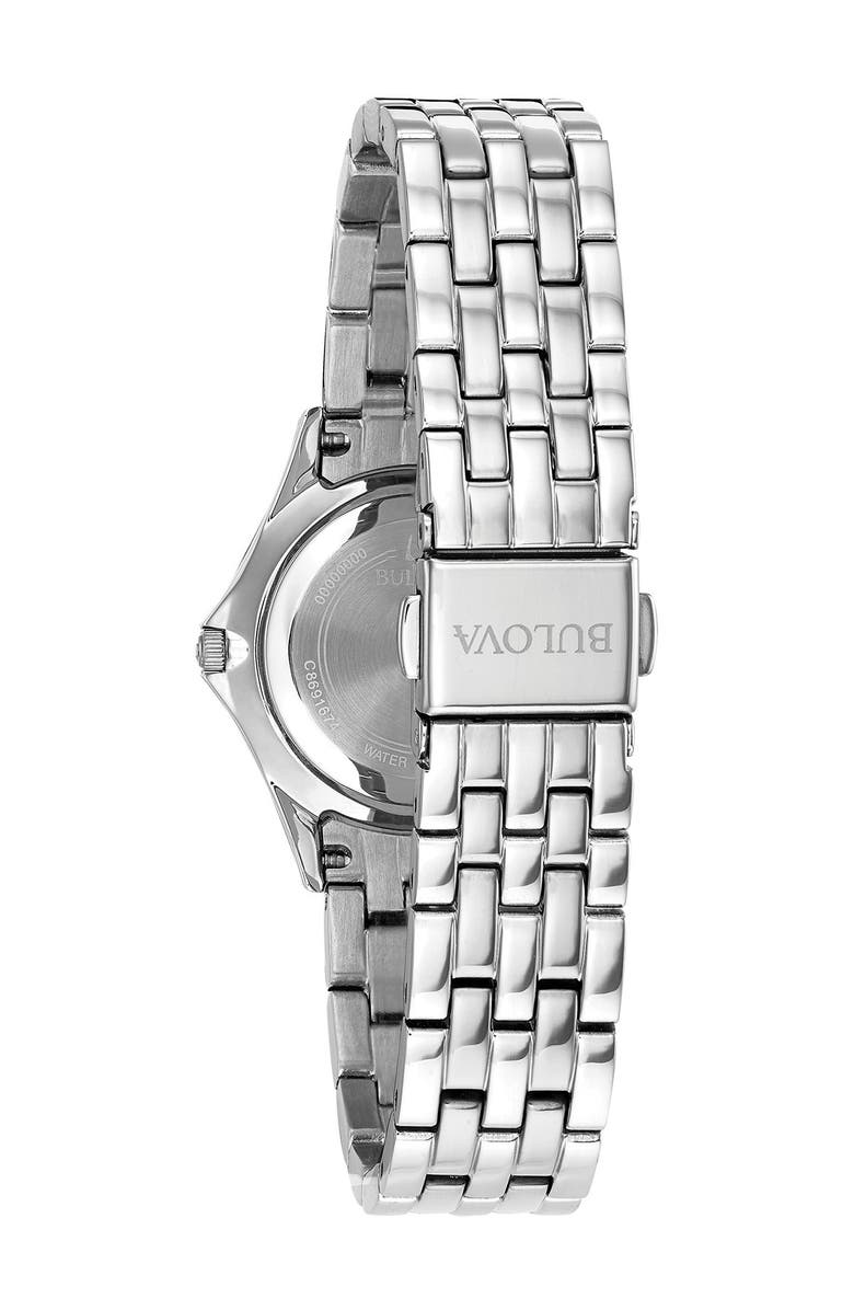 BULOVA Women's Swarovski Crystal Accented Watch, Necklace & Earrings Set, 30mm, Alternate, color, 