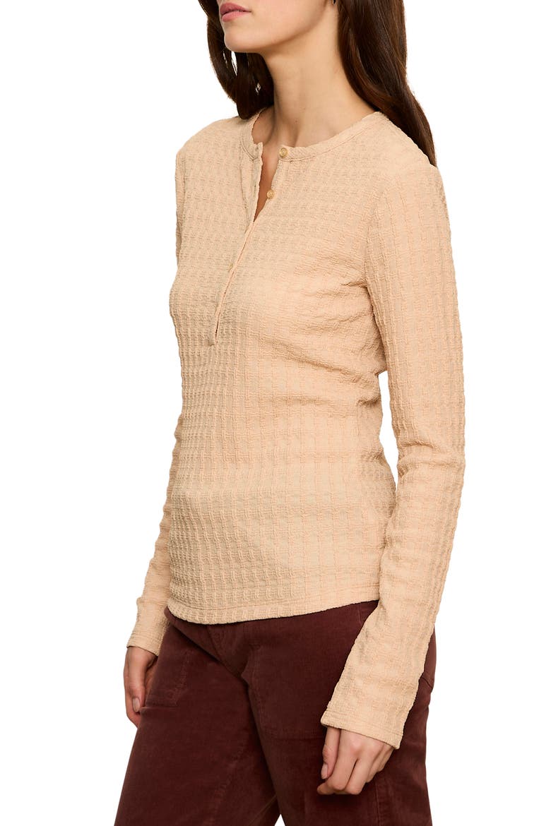Not So Basic Texture Henley Top, Alternate, color, DRIED GOLDIE YELLOW