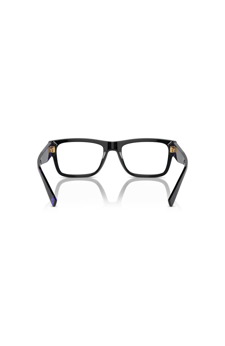 Prada 54mm Rectangle optical glasses, Alternate, color, Black